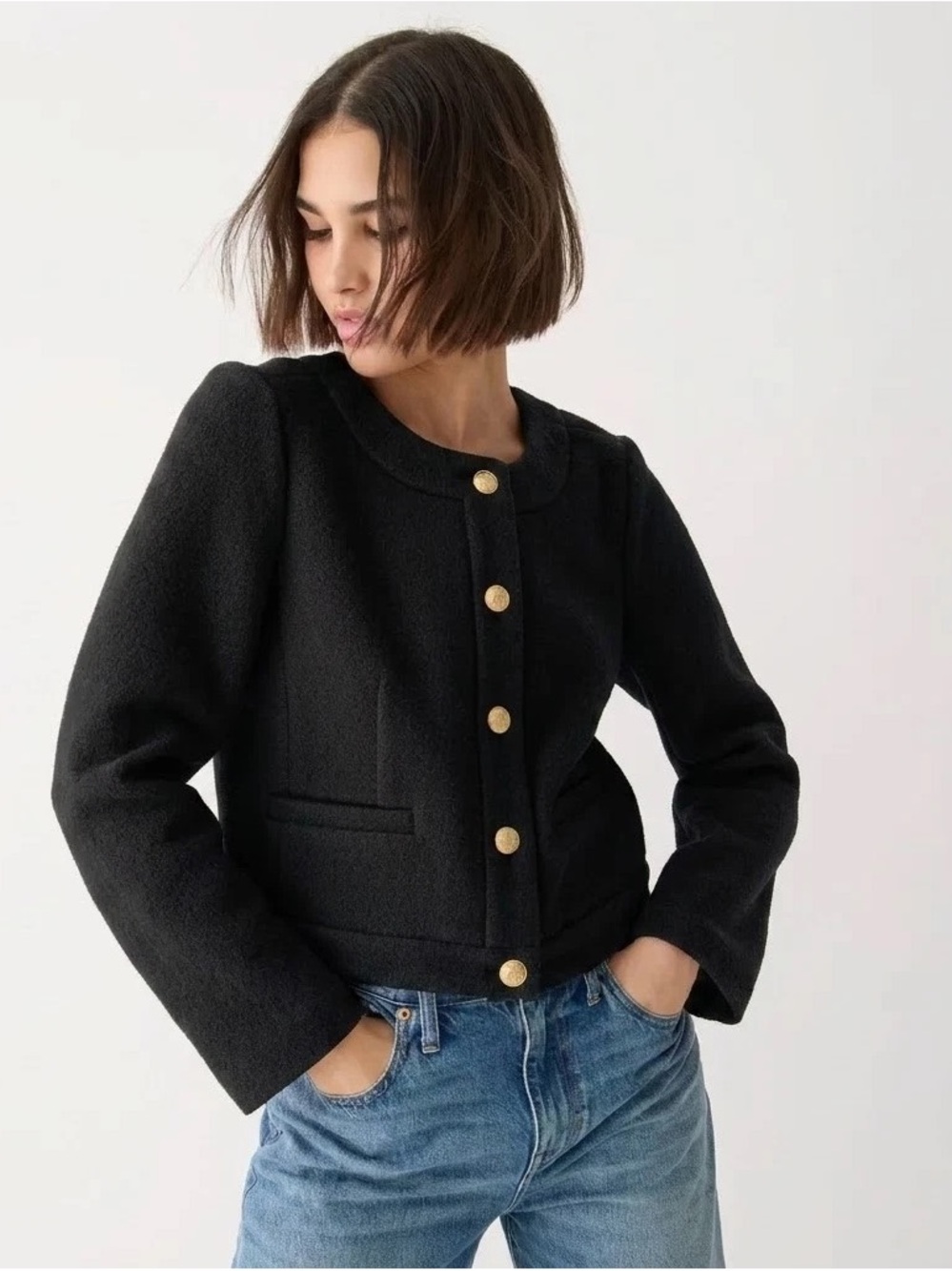 J Crew Louisa Lady Jacket Boiled Wool, size 8